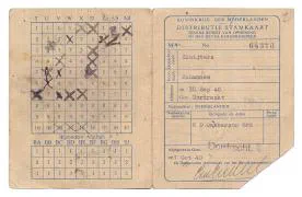 Distributiestamkaarten van de familie Sluijters uit Dordrecht.