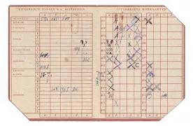 Distributiestamkaarten van de familie Sluijters uit Dordrecht.