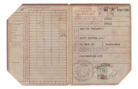 Distributiestamkaart 2e model Aart Bertus C van de Nadort - Dordrecht.