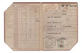 Distributiestamkaart 2e model Aart Bertus C van de Nadort - Dordrecht.