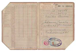 Distributiestamkaarten 2e model familie van der Linden - Dordrecht.