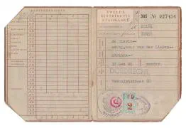 Distributiestamkaarten 2e model familie van der Linden - Dordrecht.