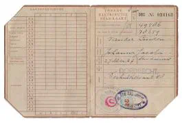 Distributiestamkaarten 2e model familie van der Linden - Dordrecht.