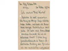 Brief van Sanitäter Unteroffizier Wilhelm Ost aan Frau Winterl.