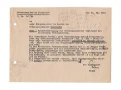 Document Ortskommandantur Dordrecht