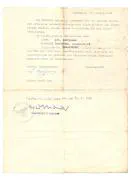Brief van een Duitse Hauptmann van de Wehrmachtskommandantur. In de brief staat dat Johannes in de maand januari 1945 geen sta in de weg gelegd mag worden.