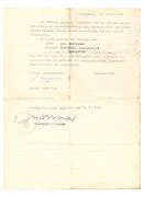 Brief van een Duitse Hauptmann van de Wehrmachtskommandantur. In de brief staat dat Johannes in de maand januari 1945 geen sta in de weg gelegd mag worden.