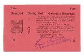 Sliedrecht: Noodgeld - mei 1940