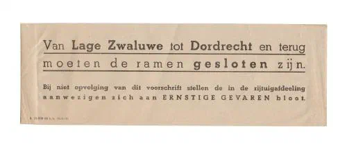 Treinbiljet Dordrecht - Lage Zwaluwe