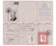 Het persoonsbewijs van de in Dubbeldam geboren Dhr. Arie Bijl.