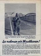 Uit het artikel van Hauptmann Karl Lothar Schulz. Een foto van een Duitse parachutist op de Zwijndrechtse brug.