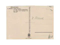 De postkaart met originele handtekening van Oberst Bruno Bräuer.