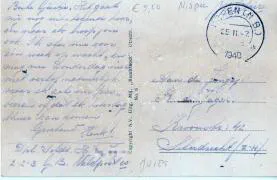 Veldpost militair Sliedrecht - 25 februari 1940