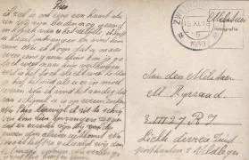 Field post card – Whatever may happen, Orange and the Armed Forces stand firm – 15 November 1939