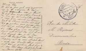Field post card – A good neighbour is worth more than a far‑off friend – 16 April 1940