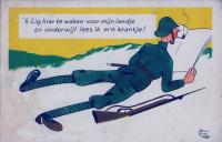 Veldpostkaart 'k lig hier te waken voor mijn landje - 11 december 1939 thumbnail