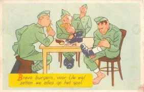 Veldpostkaart - Brave burgers voor uw wel - 20 juni 1940