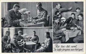 Veldpostkaart Zie toe-let wel, de toffe jongens aan het spel - 11 oktober 1939