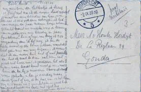 Veldpostkaart Dordrecht Voorstraathaven - 2 september 1939