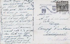 Veldpostkaart Rotterdam Station D.P. - 3 september 1939