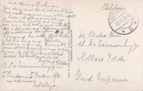 Veldpostkaart - Middenstraat Papendrecht - 30 augustus 1939