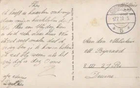 Veldpostkaart Dordrecht - Deurne - 17 juli 1939