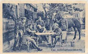 Veldpostkaart - een mobilisatiepandoertje -1-1-2 R.W. - 28 april 1940