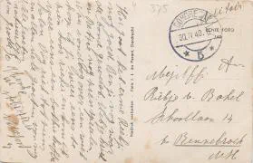 Veldpost Militair Tehuis Benvenuta 30 april 1940