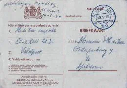 Veldpostkaarten Sergeant M. de Zee - mei 1940