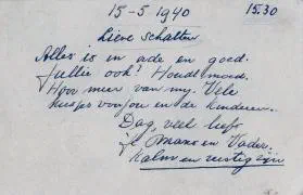 Veldpostkaarten Sergeant M. de Zee - mei 1940