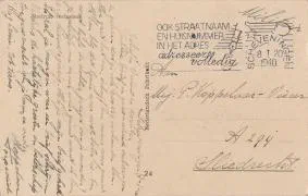 Veldpost Sliedrecht 8 januari 1940