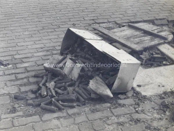 7. Left‑behind explosive charges near the Moerdijk bridges shortly after the end of the Second World War. image